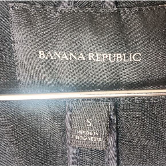 Banana Republic Black Vest Women’s Small 100% Tencel Utility Pockets - Picture 8 of 11